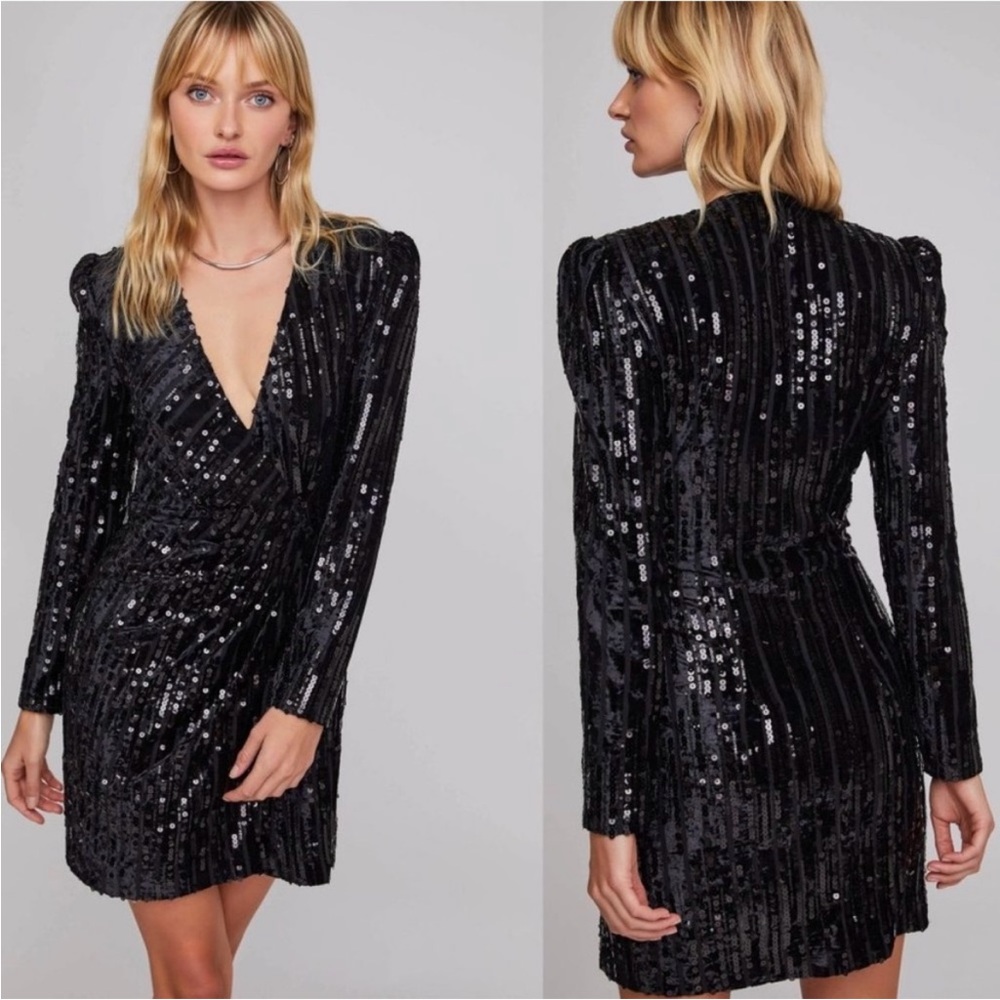 ASTR THE LABEL black sequin dress